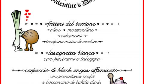 Menù speciale San Valentino 2022